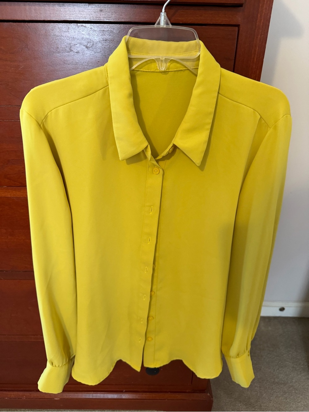 Chico's Vibrant Yellow Button-Front Blouse
